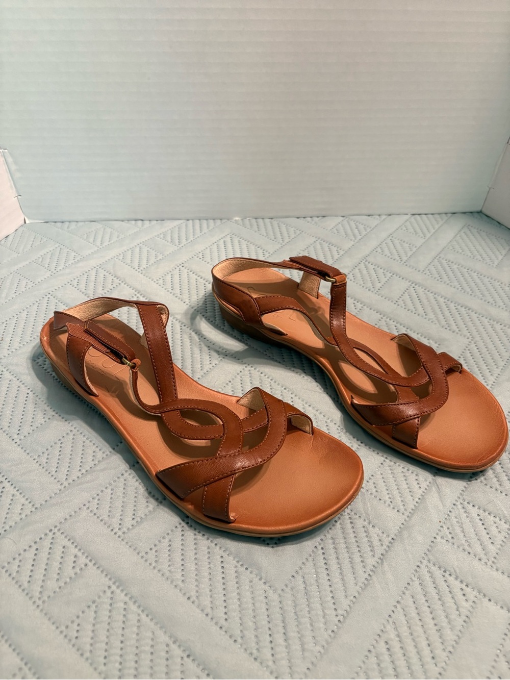 SOUL Naturalizer Solo Sandals Toffee Brown Women’s Size 10 Strappy 1 Inch Heel - Picture 4 of 10
